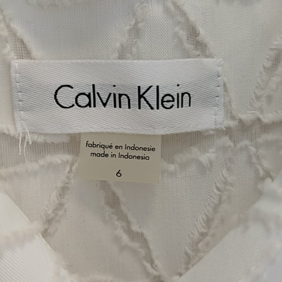 Calvin Klein White Blouse Dress (Like new) - Picture 3 of 3